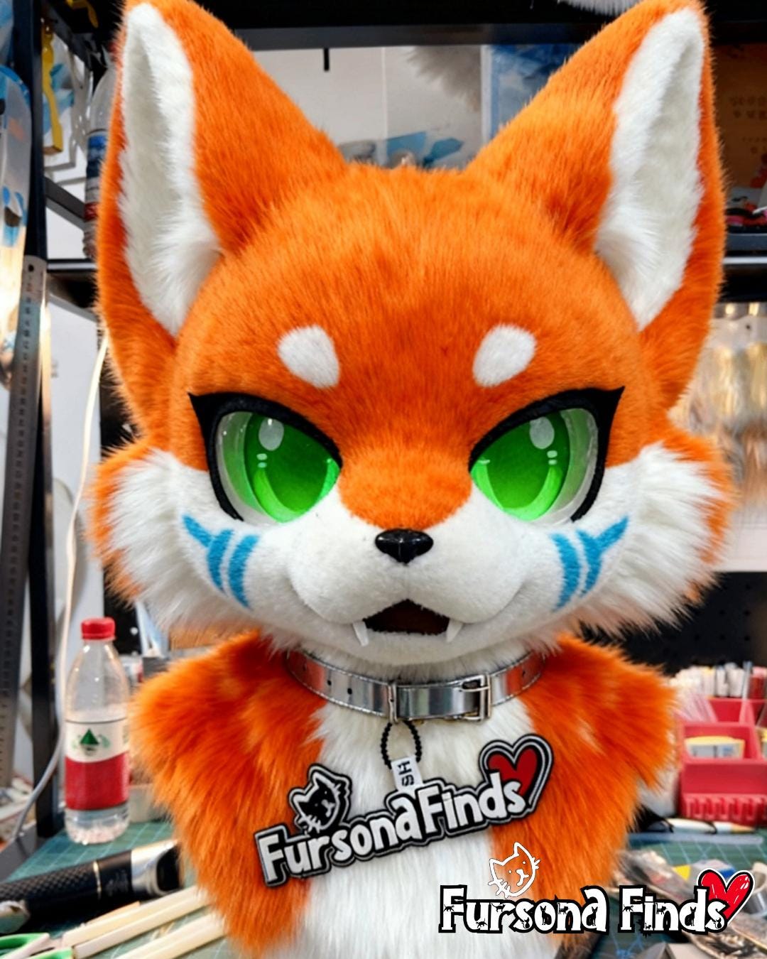 手作りのケモノファースーツヘッドピース：カスタムコスプレファー