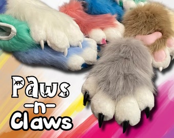 All Color Fursuit paws, furry gloves, cosplay gloves, fursona  paws, puppy paws, wolf paws, tiger paws, fox paws, pet play, furry, cozy