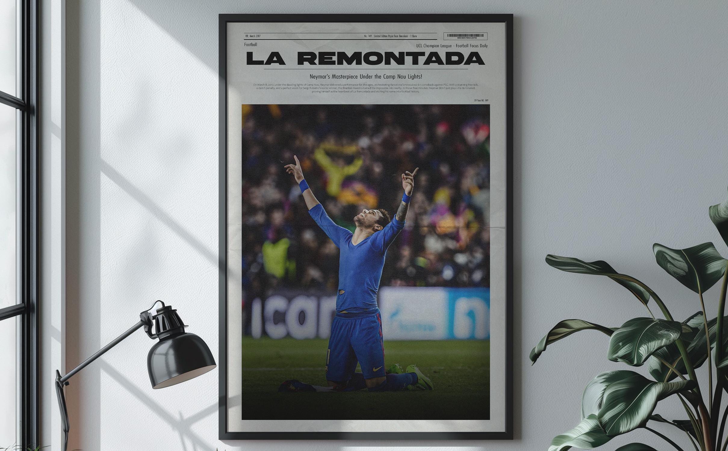 ポスター　バルセロナ　psg バルセロナ対psg - Etsy 日本