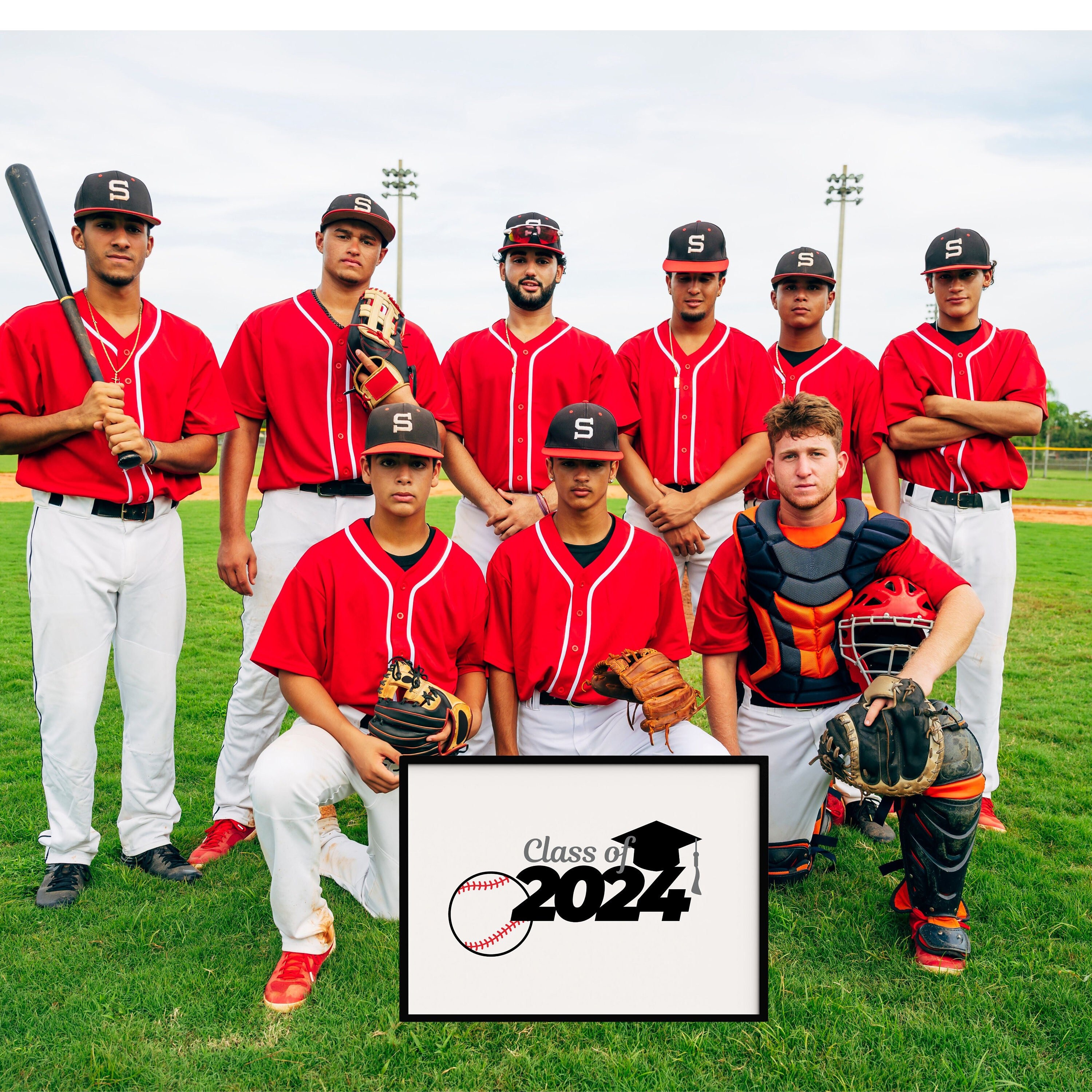 Class of 2024 Baseball Yearbook Photo Prop, Senior Last Game Gift, High