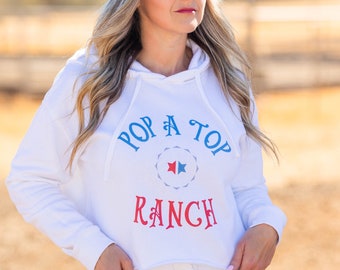 Pop-a-Top Ranch Crop Top sudadera con capucha, croptop, sudadera crop top, croptop country, sudadera crop, sudadera con capucha occidental, sudadera country