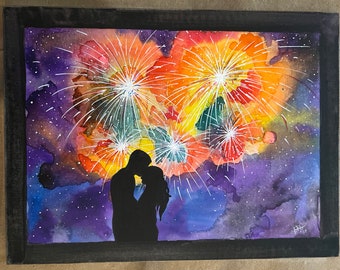 Custom Watercolor Painting | Couple Gift | Gift For Her | Custom Couple Portrait