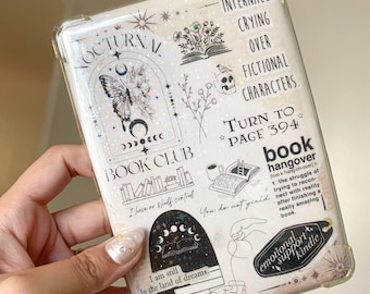 Vintage krantenpapier bruin papier Nocturnal Kindle-inzetstuk voor transparant hoesje | AFDRUKBARE Kindle-inzet voor Paperwhite, Basic en Colorsoft