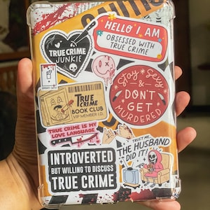 TRUE CRIME Kindle Insert for Clear Case, Murder Mystery True Crime Obsessed | PRINTABLE  Kindle Insert for Paperwhite and Basic