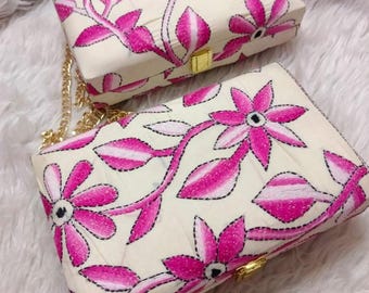 Handmade Kantha Stitch Designer Clutch Bags