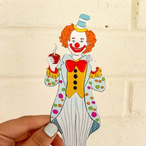 Clown Sticker Bundle, Clowncore, Cute Coffee Clown Stickers, Clown Bow Sticker,