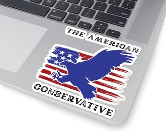 The American Conservative Eagle Kiss-Cut Stickers | Patriotic Flag Design, First America Sticker