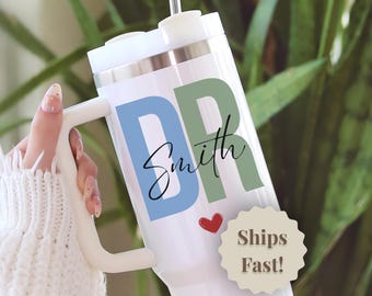 Personalized Doctor 40oz Tumbler – Custom Monogram Stainless Steel Cold Drink Holder for Medical Professionals