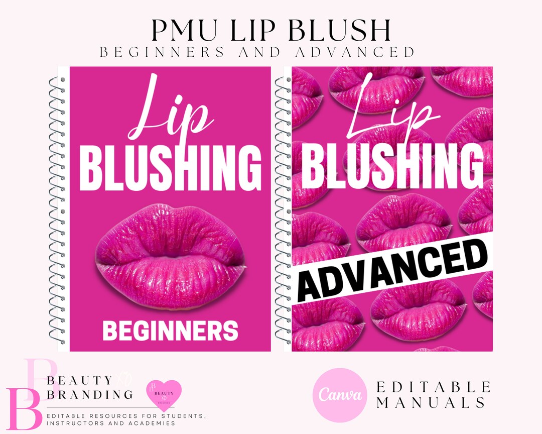 Lip Blushing Editable Training Manuals, Permanent Makeup, PMU Training