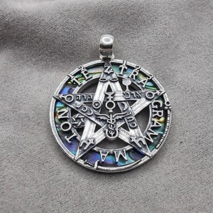 Chakra Guardian Star Pendant with 925 Silver Pentagram, Tetragrammaton Esoteric Amulet, Spiritual Balance and Protection Jewelry