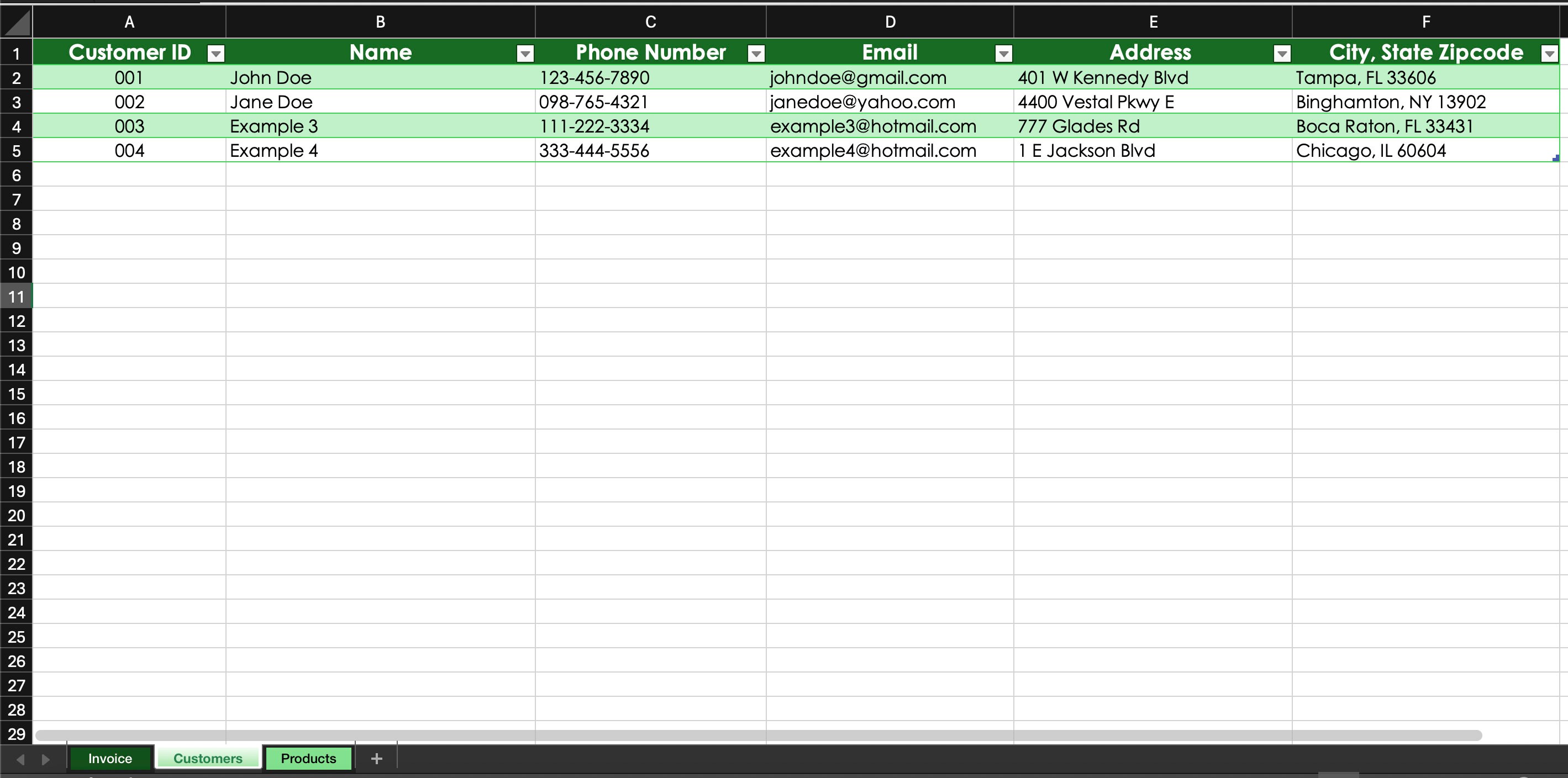 Excel invoice generator template automated ideal for small