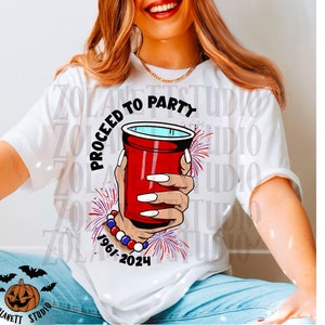 Prossiga para a festa, RIP Toby Keith, Copo vermelho solo, fogos de artifício, arquivo de camisa para impressão sob demanda DIY, crie diversão, 300 dpi, download em alta resolução, Nashville