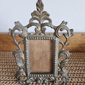 Small antique brass ornate picture frame