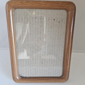 Vintage mid-century modern teak wood picture frame 5x7&quot;