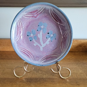 Pretty purple floral ceramic bowl