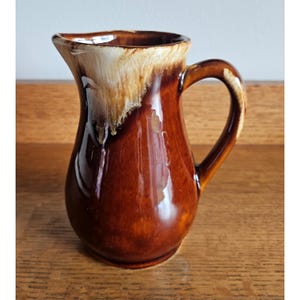 Vintage Roseville Pottery R.R.P. drip glazed ceramic pitcher