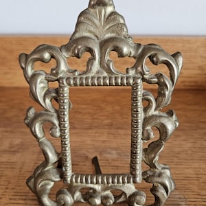 Small vintage brass ornate picture frame