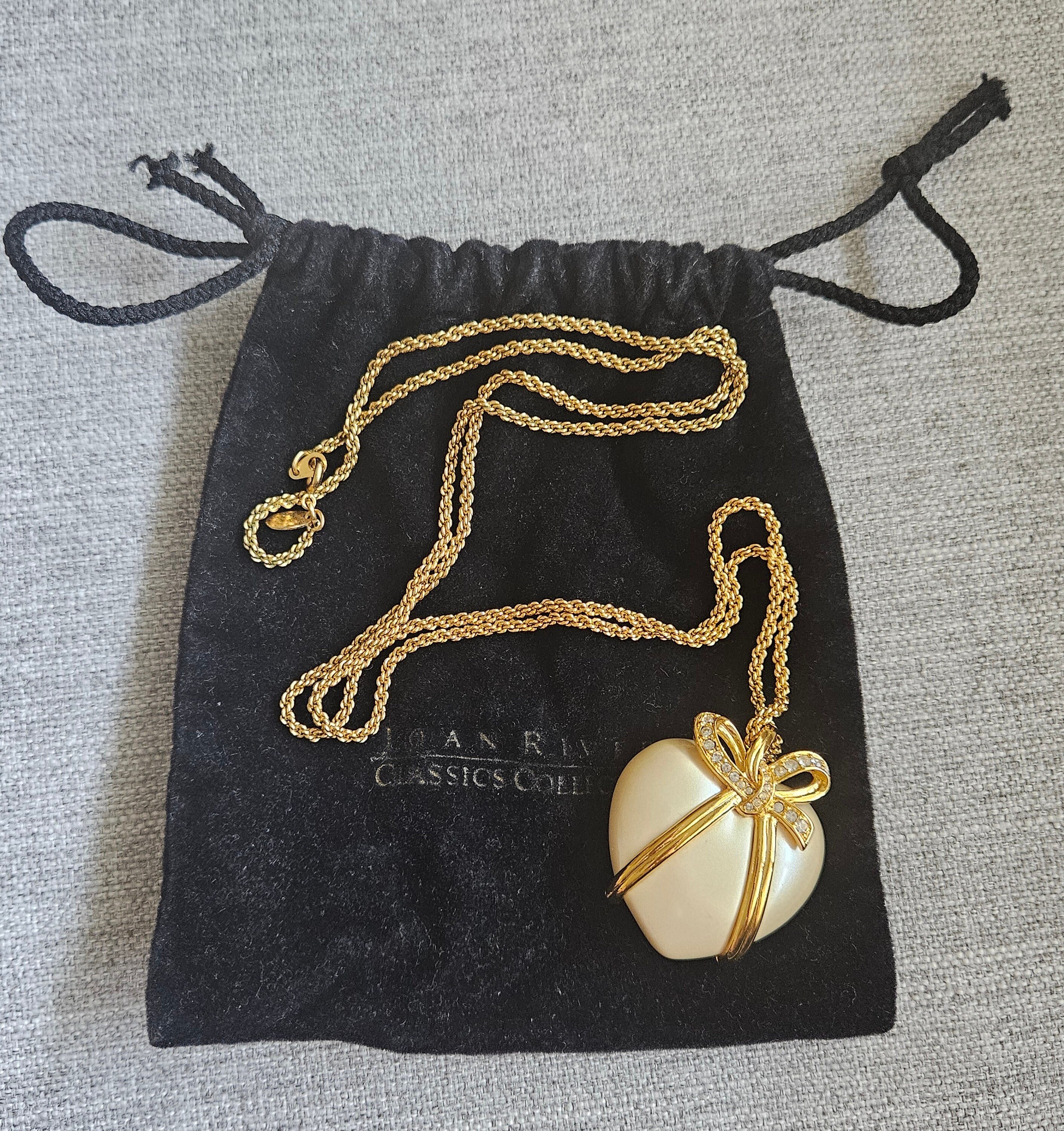 Vintage Joan Rivers QVC Heart Pendant Necklace - Etsy