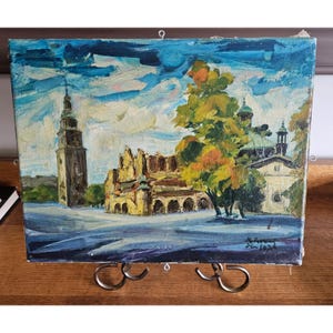 Vintage scenic landscape oil painting