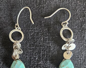 Silpada Designs retired W2365 sterling silver & howlite dangle earrings