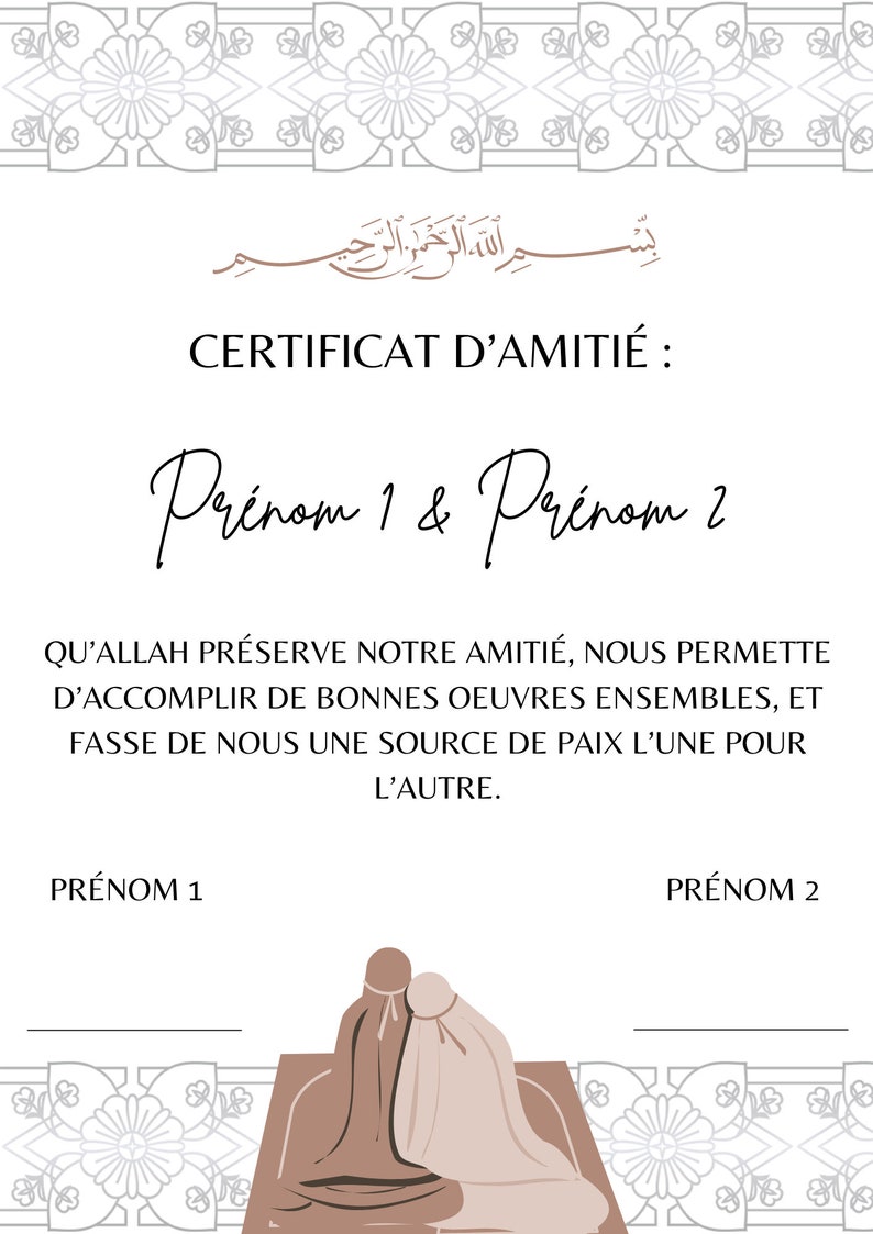 Certificat d'amitié image 5