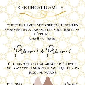 Certificat d'amitié image 4