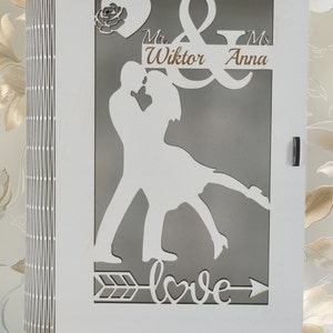 Elegant book-shaped box for storing the wedding album - DXF, DWG, AI digital files