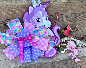 Unicorn Unicorn Wreath Front Door Baby Girl Gift Gifts New Born New Mom Door Hanger Valentine Home warming