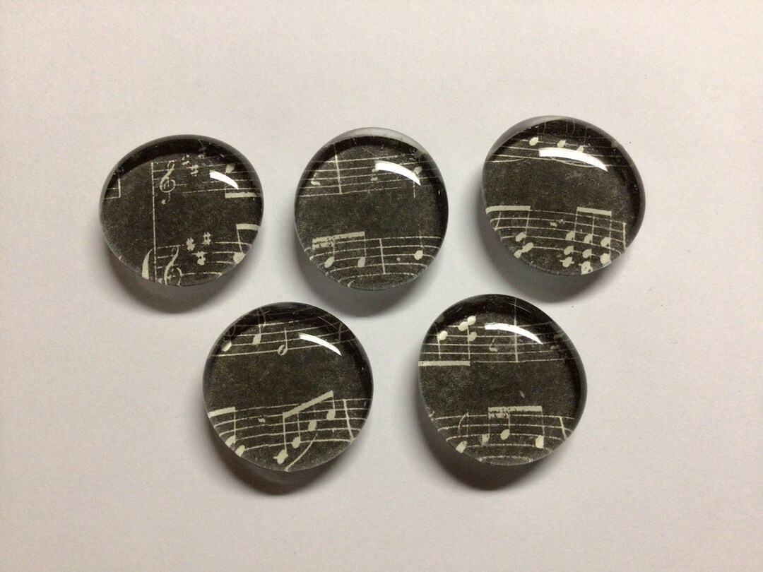 Glass Magnets Music Notes - Etsy