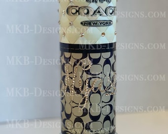 Vaso C de 20 oz con diseño personalizado, color crema y marrón
