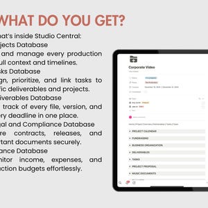 Studio Central: The Ultimate Notion Workspace for Film & Video Production Companies