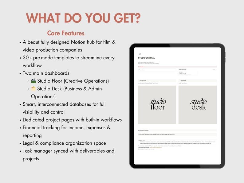 Studio Central: The Ultimate Notion Workspace for Film & Video Production Companies