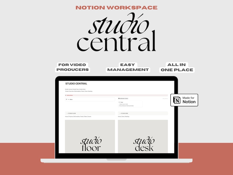 Studio Central: The Ultimate Notion Workspace for Film & Video Production Companies