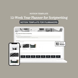 12-veckors manuskriptplanerare för året: Mall för idéer (digital nedladdning)