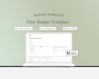 Film Budget Notion Template: Automated Cost Report (Digital Download)