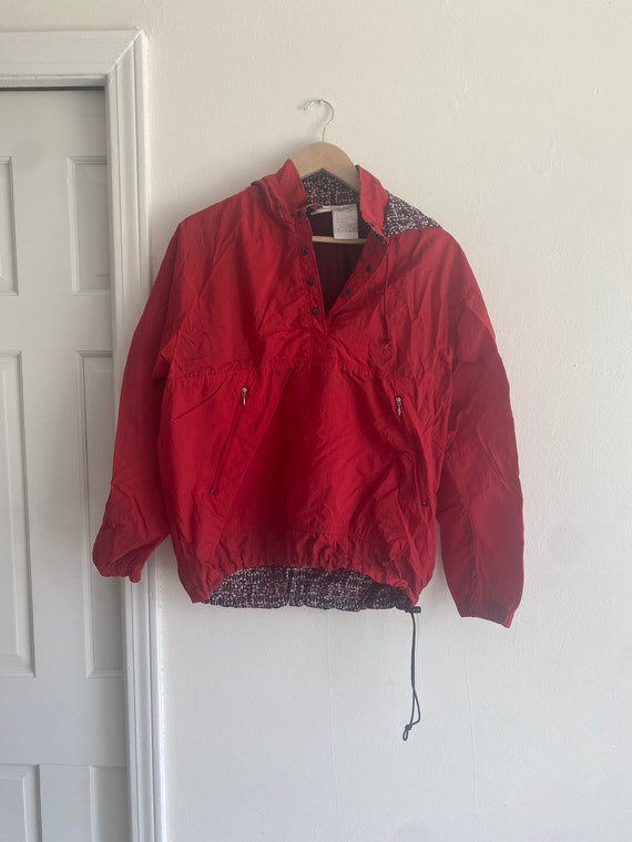 Vintage 90’s Nike red windbreaker pullover jacket - image 1