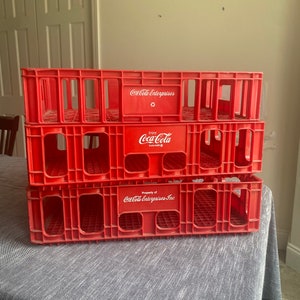 Vintage Coca-Cola crates, red crates, vintage soda crate