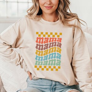 Retro Mama Sweater, Womens Sweatshirts, Cute Mom Gifts, Gifts For Her, Mama Clothes, Cotton Sweater, Comfy Sweaters, Trendy Sweaters, Mamas