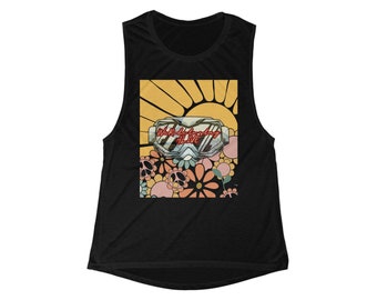Ride to stay ALIVE, Womens Flowy Scoop Neck Muscle Tank