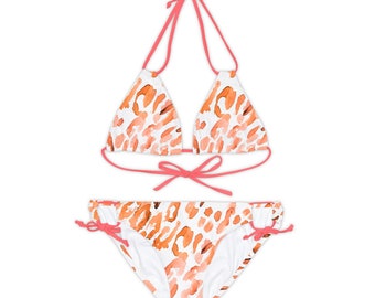 Ensemble de bikini Just Peachy à imprimé léopard