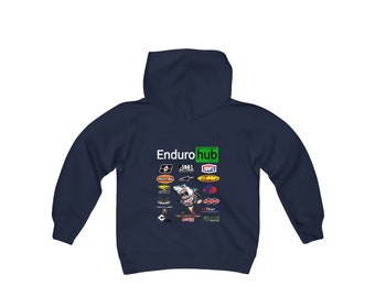 EnduroHUB - Sweat-shirt à capuche vert fluo pour jeune en mélange épais