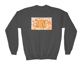 Floral "Mini", Youth Crewneck Sweatshirt
