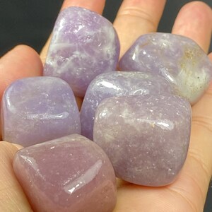 Crystal Healing Lot. Lithium-Rich Lepidolite Tourmaline Mica Heart Stones