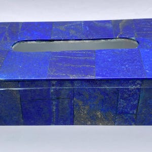 Handgefertigte Lapis Lazuli Mosaik Tissue Box Standardgröße schöne Luxusbox