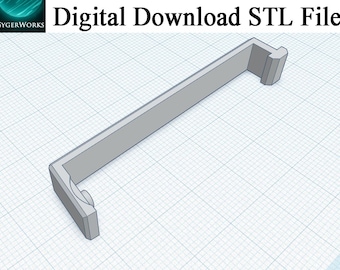Digitale download: batterijbevestigingsclip STL-bestand voor Zebra ZQ620-printerbatterijen