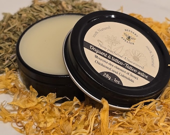 Ungüento para tatuajes totalmente natural: ungüento curativo a base de hierbas para tinta fresca