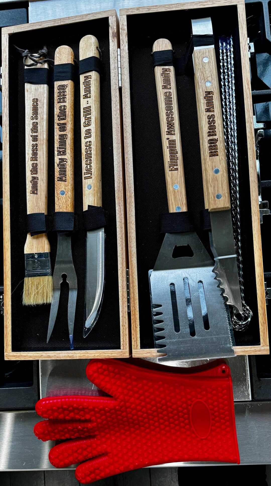 Custom Grilling Tools Personalized BBQ Grill Tool Set – Custom Engraved Gift for Grill ...
