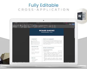 Modern Executive Resume Template, Google Docs,  Resume CV Template Word | Professional Modern Resume, HR Manager Resume, I Canva Resume