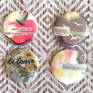 Upcycled Button Pins