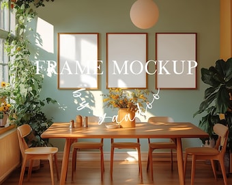 Set Of 3 Frames Mockup,Vertical Frames mockup for Psd, Photo frame Mockup, Picture Frame Mockup, DIN A Frame Template for Prints and Artwork